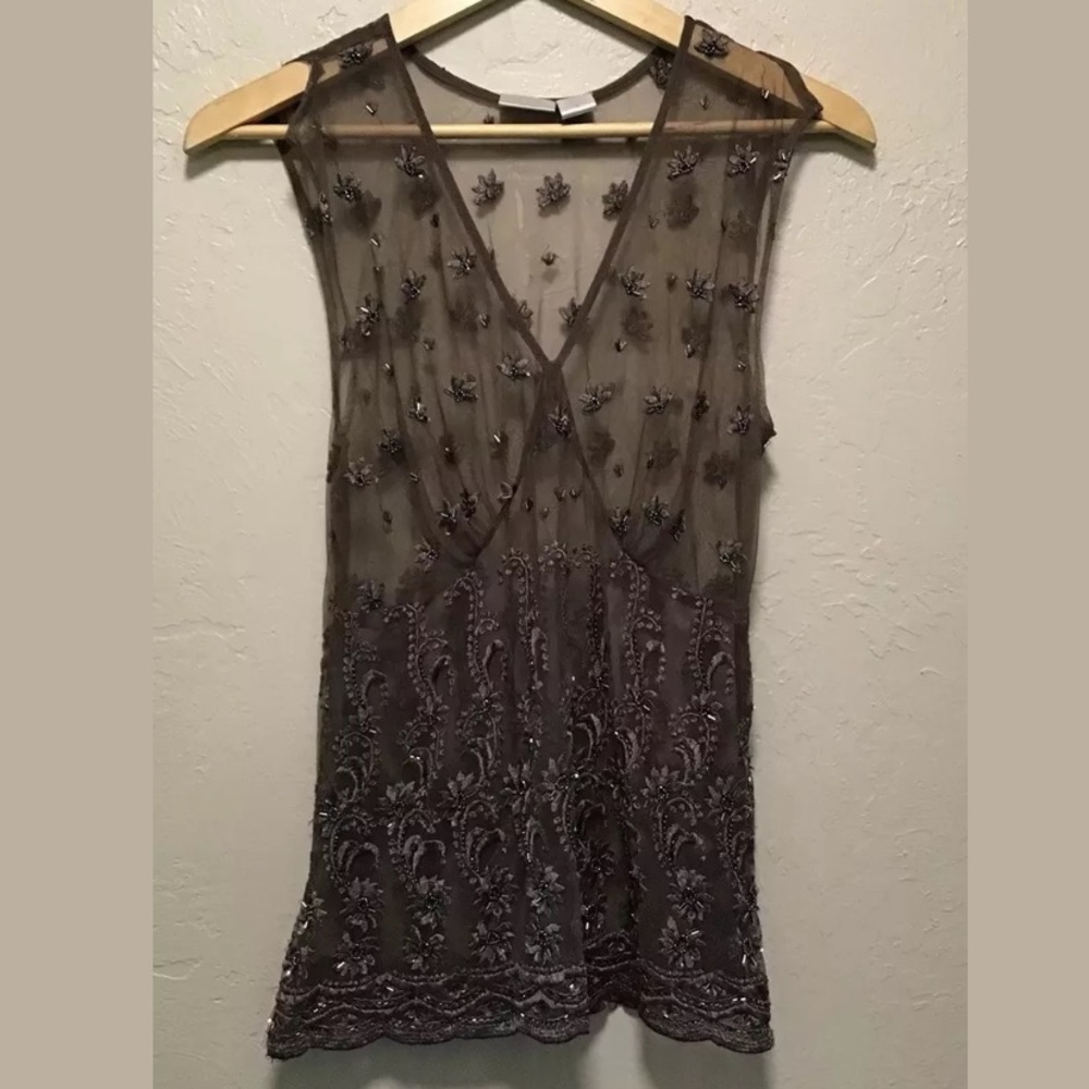 Spiegel Brown Sleeveless brown tank top size 8